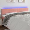 vidaXL T&ecirc;te de lit &agrave; LED Rose 160x5x78/88 cm Velours