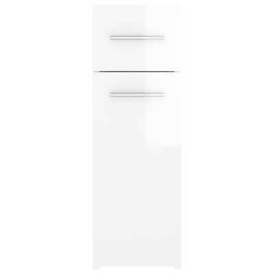 vidaXL Armoire d'apothicaire Blanc brillant 20x45,5x60 cm Aggloméré