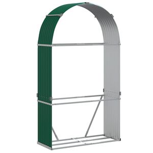 vidaXL Porte-b&ucirc;ches vert 120x45x210 cm acier galvanis&eacute;