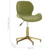 vidaXL Chaises pivotantes &agrave; manger lot de 2 vert clair velours