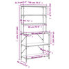 vidaXL Support de boulanger à 6 niveaux chêne fumé 90x40x180 cm