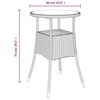 vidaXL Ensemble &agrave; manger de jardin et coussins 5 pcs noir rotin acacia