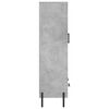 vidaXL Buffet haut gris b&eacute;ton 69,5x31x115 cm bois d'ing&eacute;nierie