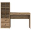 vidaXL Bureau avec tiroir 2 pcs Ch&ecirc;ne artisanal