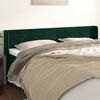 vidaXL T&ecirc;te de lit avec oreilles Vert fonc&eacute; 163x16x78/88 cm Velours