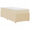 vidaXL Cadre de lit avec matelas Cr&egrave;me 100 x 200 cm tissu