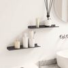 vidaXL &Eacute;tag&egrave;re flottante 2 pcs Noir 40 x 8,5 x 2,5 cm Acier
