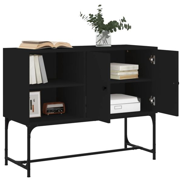vidaXL Buffet noir 100x40x79,5 cm bois d'ing&eacute;nierie