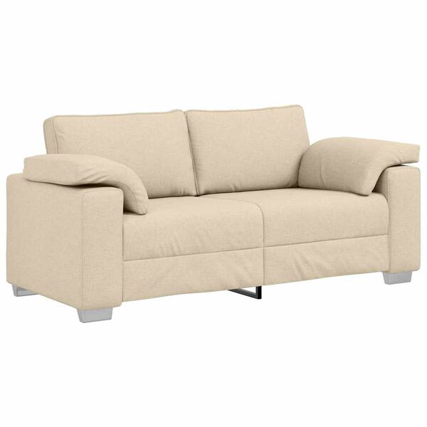 vidaXL Canap&eacute; Cr&egrave;me 180 x 80 x 82 cm tissu