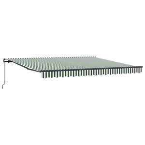 vidaXL Auvent r&eacute;tractable Vert et blanc 400 &times; 300 cm