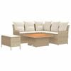 vidaXL Ensembles de meubles 5 pc Beige et cr&egrave;me Rotin PE