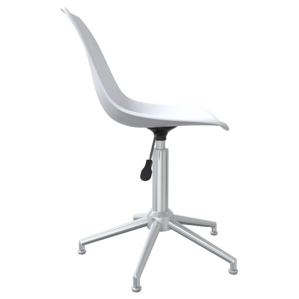 vidaXL Chaise pivotante de salle &agrave; manger Blanc PP