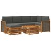 vidaXL Ensemble de canap&eacute;s d'ext&eacute;rieur 6 pc Naturel et Anthracite