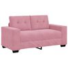 vidaXL | Canap&eacute; Loveseat | avec coussin Rose Velours