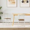 vidaXL Chaise de salle &agrave; manger 2 pcs Blanc et Naturel