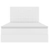 vidaXL Lit avec rangement et LED avec matelas Blanc pur 140 x 190 cm