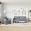 vidaXL Ensemble de Canap&eacute;s 2 pcs Gris clair 196 x 82 x 85 cm tissu