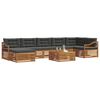vidaXL Ensemble de canap&eacute;s d'ext&eacute;rieur 8 pcs Naturel et Anthracite