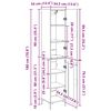 vidaXL Haut Armoire Bois Ancien 69,5 x 34 x 180 cm Bois d'ing&eacute;nierie