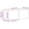 vidaXL Meuble TV mural 3 pcs Ch&ecirc;ne noir Bois d'ing&eacute;nierie