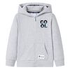 Sweatshirt &agrave; capuche avec fermeture &eacute;clair pour enfants gris 92