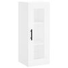 vidaXL Buffet haut Blanc 34,5x34x180 cm Bois d'ing&eacute;nierie