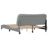 vidaXL Cadre de lit sans matelas Hvar gris clair 160x200 cm tissu