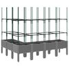 vidaXL Jardini&egrave;re avec treillis gris clair 160x120x142,5 cm PP