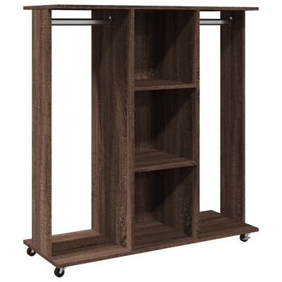 vidaXL Garde-robe avec roues chêne marron 102x38x110cm bois ingénierie