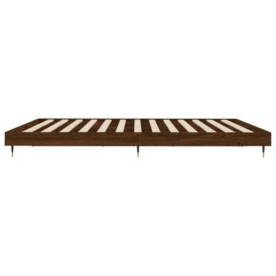 vidaXL Cadre de lit sans matelas chêne marron 180x200 cm