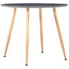 vidaXL Table de salle &agrave; manger Gris et ch&ecirc;ne 90x73,5 cm MDF