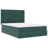 vidaXL Cadre de lit ottoman avec matelas vert fonc&eacute; 140x190 cm velours