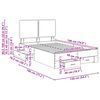 vidaXL Cadre de lit Gris Sonoma 135 x 190 cm Bois d'ing&eacute;nierie