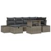 vidaXL Ensemble de canap&eacute; de jardin avec coussin 7 pcs Gris Poly rotin