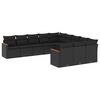 vidaXL Patio Sofa Set 11 place Black