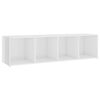 vidaXL Ensemble de meubles TV 4 pcs Blanc brillant Bois d'ing&eacute;nierie