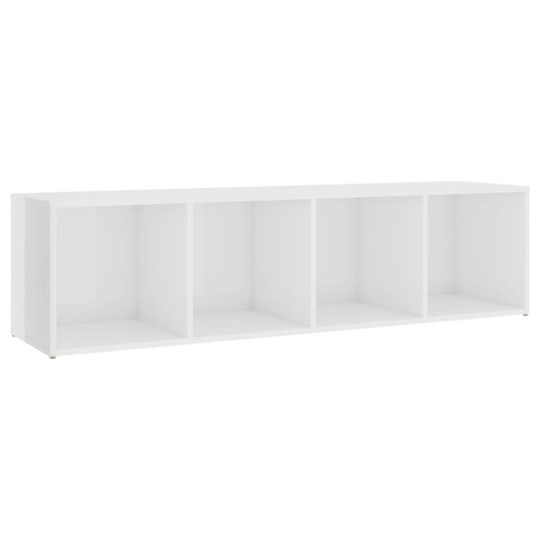 vidaXL Ensemble de meubles TV 4 pcs Blanc brillant Bois d'ing&eacute;nierie