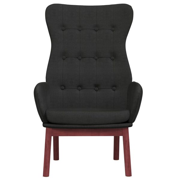 vidaXL Chaise de relaxation Noir Tissu