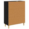 vidaXL Buffet Ch&ecirc;ne noir 69,5 x 34 x 90 cm Bois d'ing&eacute;nierie