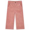 Pantalons pour enfants velours c&ocirc;tel&eacute; rose ancien 92