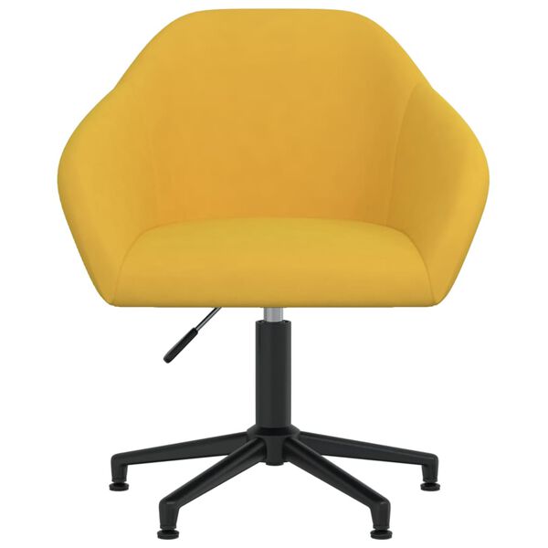 vidaXL Chaises pivotantes &agrave; manger lot de 6 jaune velours