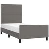vidaXL Cadre de lit sans matelas gris 100x200 cm similicuir