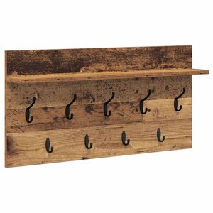 vidaXL Porte-manteau mural Montage mural Bois ancien 80 x 40 x 12 cm