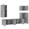 vidaXL Unit&eacute;s murales TV 5 pcs gris b&eacute;ton bois d'ing&eacute;nierie