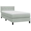 vidaXL Sommier &agrave; lattes de lit et matelas gris clair 90x220 cm velours