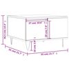 vidaXL Table basse ch&ecirc;ne fum&eacute; 55x55x36,5 cm bois d'ing&eacute;nierie