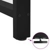 vidaXL Pieds de table console Noir 2 pi&egrave;ces 28 x (72-73) cm Acier