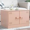 vidaXL Table basse rose 67x50x44 cm acier