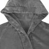 vidaXL Peignoir avec capuche Gris fonc&eacute; m Flanelle