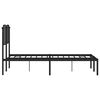 vidaXL Cadre de lit m&eacute;tal sans matelas avec t&ecirc;te de lit noir 120x200cm